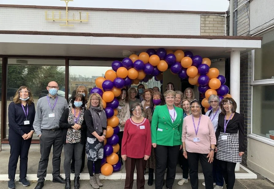 Staff and volunteers together as Jewish Care welcomes back Redbridge Jewish Community Day Centre members for in person activity detail
