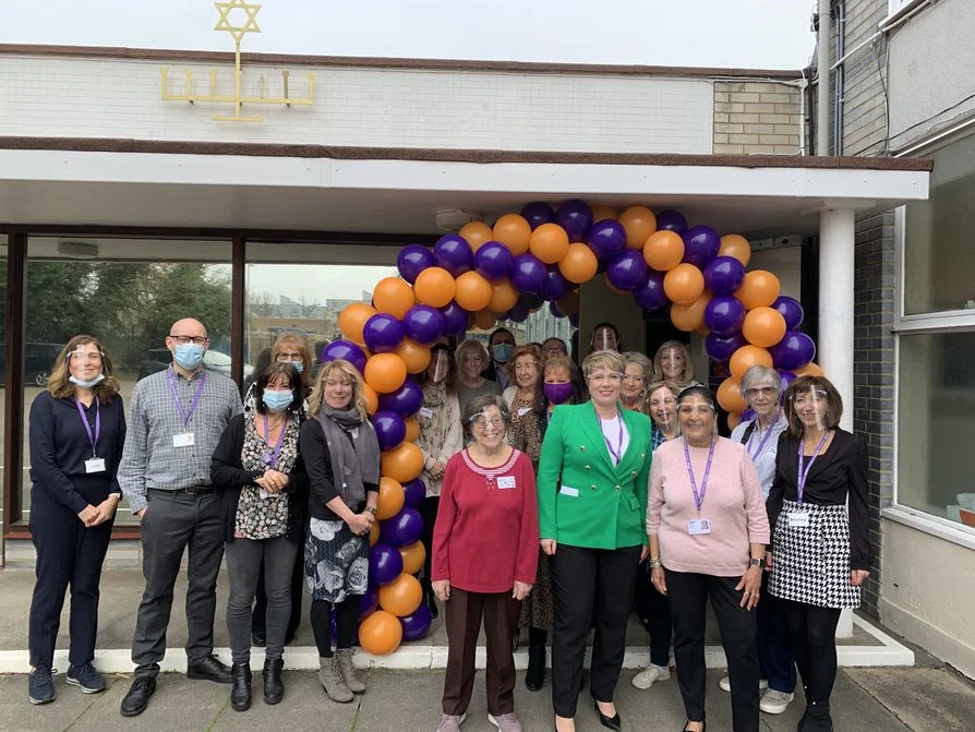 Staff and volunteers together as Jewish Care welcomes back Redbridge Jewish Community Day Centre members for in person activity detail