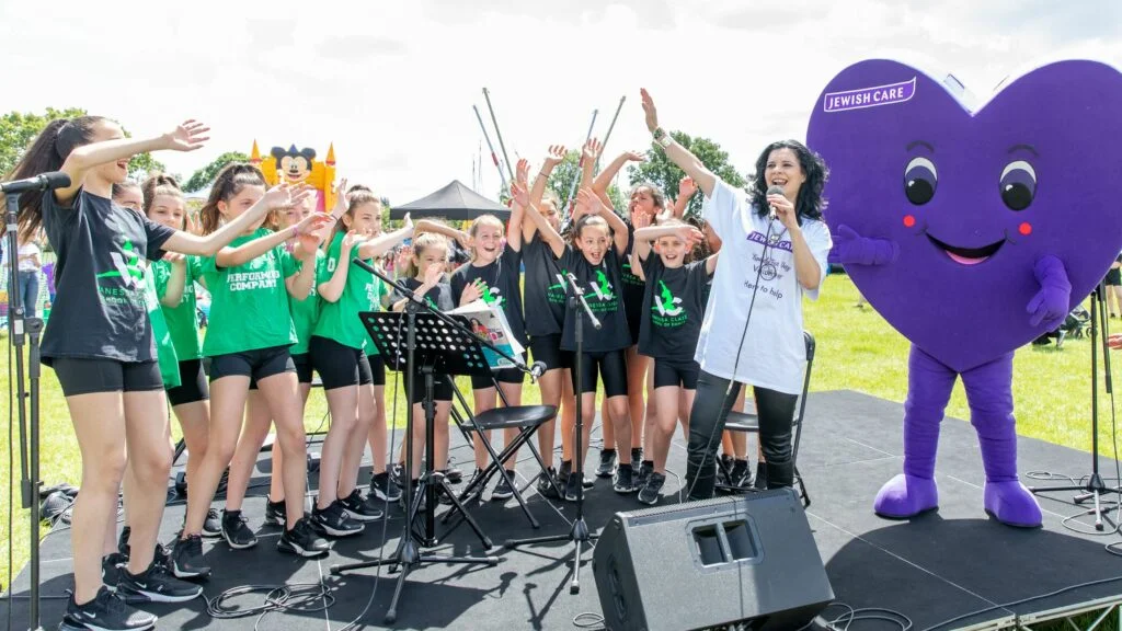 school children participating in jewish care events
