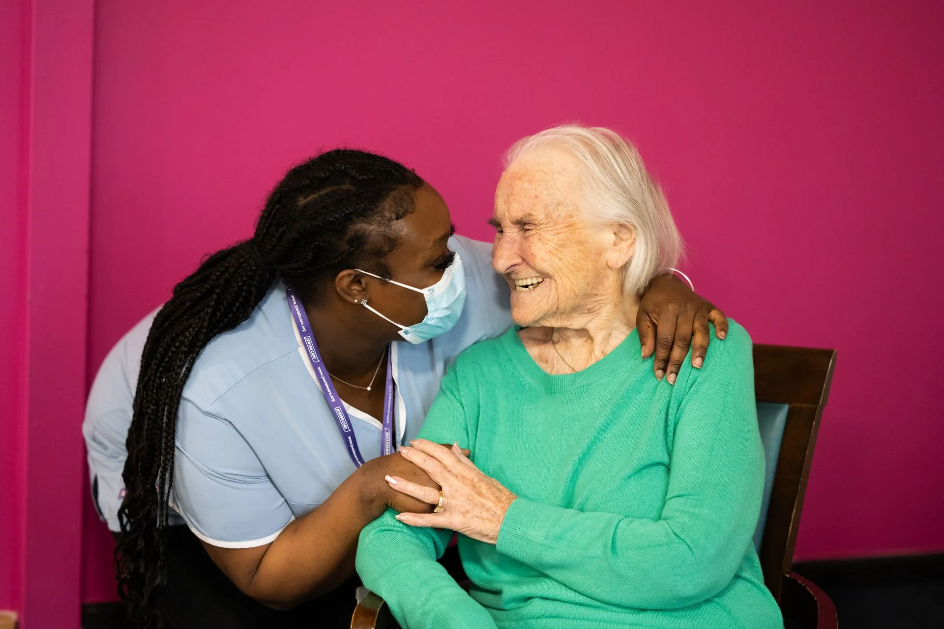 JC_Nursing care Care image of Jewish Care staff with a resident